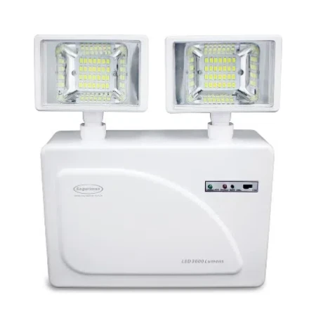 Iluminação de Emergência LED 3000 Lumens 2 Faróis