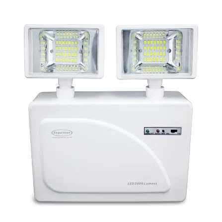 Iluminação de Emergência LED 3000 Lumens 2 Faróis