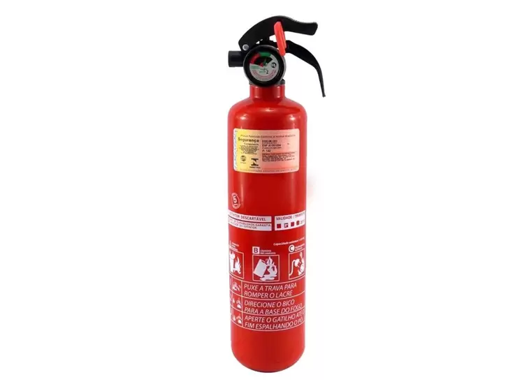 Extintor PQS 1kg ABC Veicular - Fino
