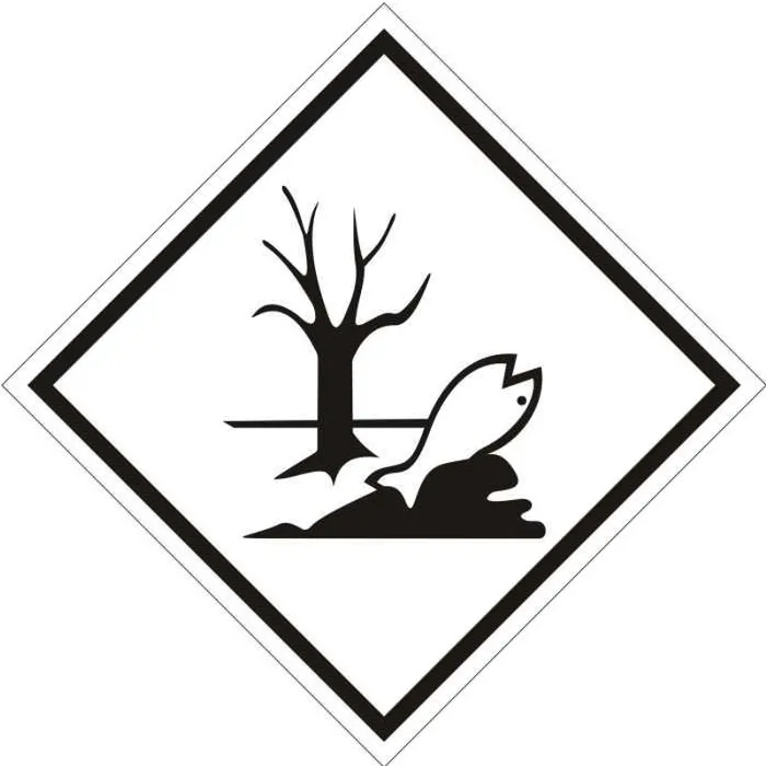 Placa de Sinalização Perigo ao Meio Ambiente – 25x25 cm