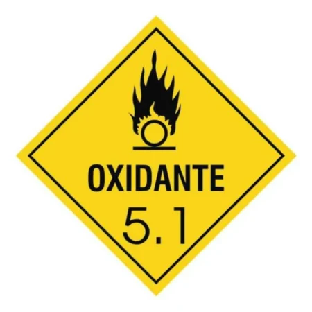 Placa de Sinalização Classe 5.1 – Oxidante | 25x25 cm