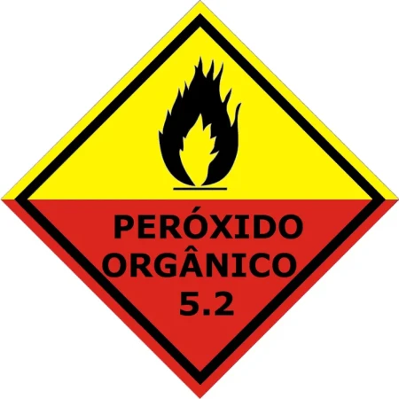 Placa de Sinalização Classe 5.2 – Peróxido Orgânico | 25x25 cm