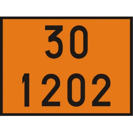 Placa ONU 30/1202 para Transporte de Óleo Diesel – 30x40 cm