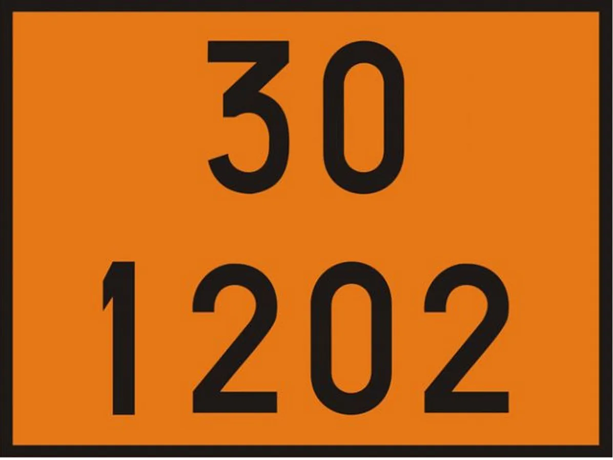 Placa ONU 30/1202 para Transporte de Óleo Diesel – 30x40 cm