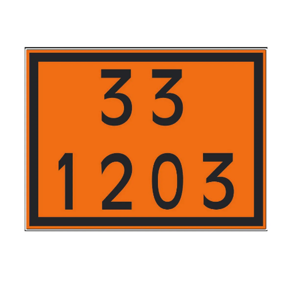 Placa ONU 30/1202 e 30/1203 – Transporte de Diesel e Gasolina | 30x40 cm