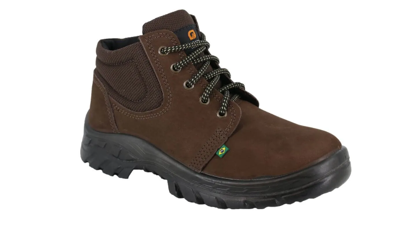 Bota Adventure de Segurança Ecosafety PS-139 em Couro – Unissex | Bico PVC | Solado PU Injetado
