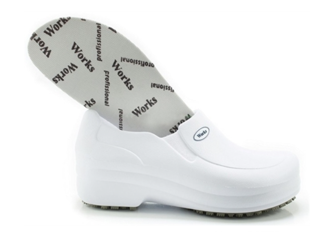 Calçado Profissional Soft Works BB65 Branco – EVA Antiderrapante | NR-32 | Impermeável - Imagem 2