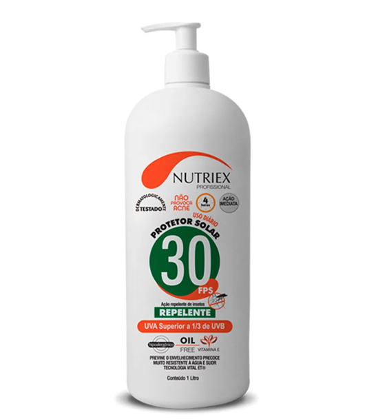 Creme Protetor Solar com Repelente Fator 30 Nutriex 1L