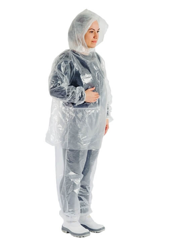 Conjunto Capa de Chuva Polietileno Descartável
