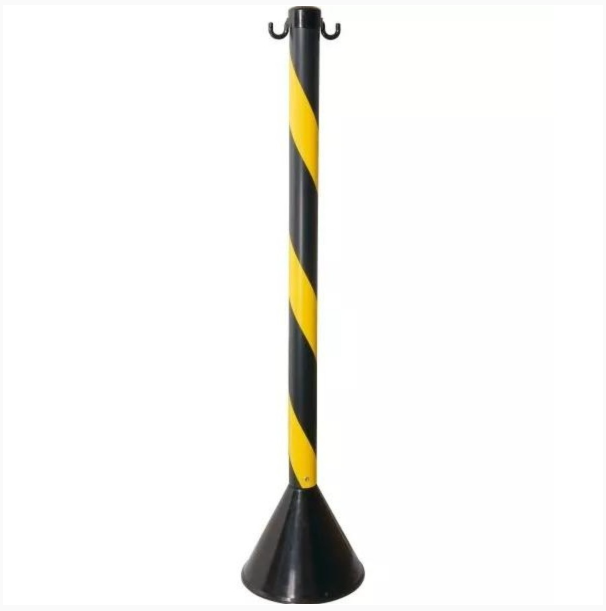 Pedestal em PVC Zebrado para Sinalização