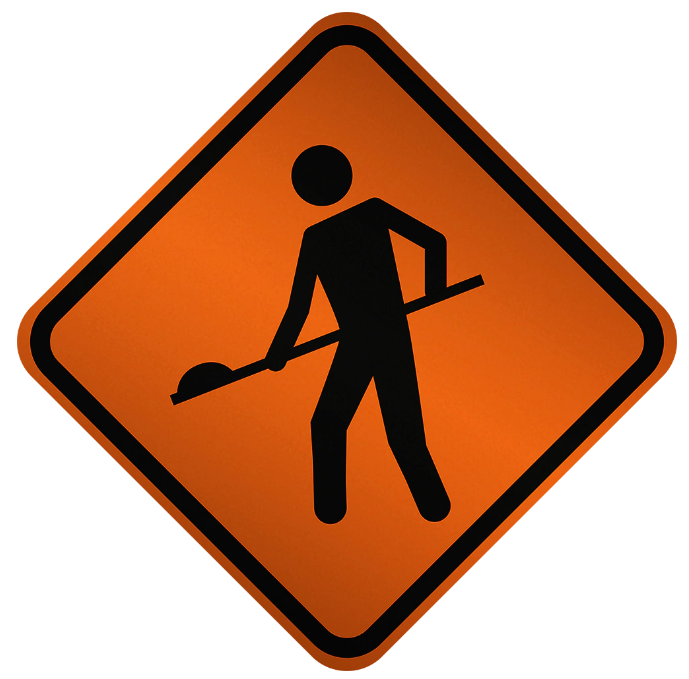 Placa de Sinalização A24 – Obras na Pista