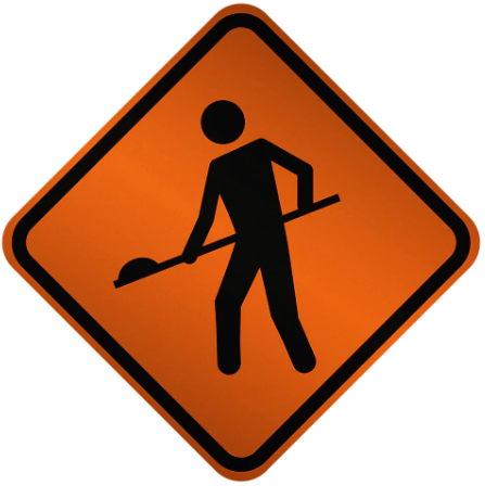 Placa de Sinalização A24 – Obras