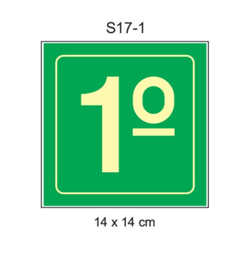 Placa Fotoluminescente Andar S17-1
