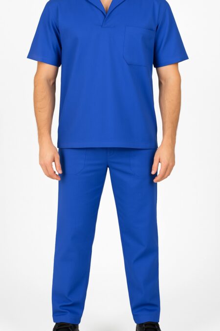 Uniforme Personalizado | Conjunto de Brim Profissional | Calça e Camisa Gola Italiana I Manga Curta