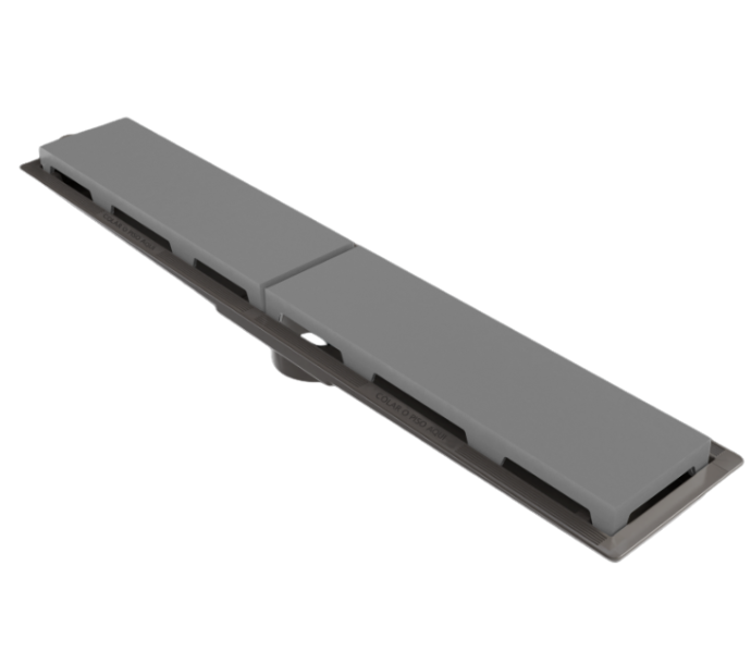 Ralo Linear PVC Seco 50 cm – Cinza