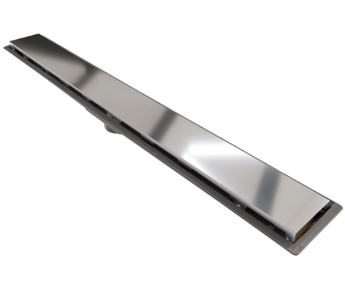 Ralo Linear PVC Seco 75 cm – Saída Central Polido