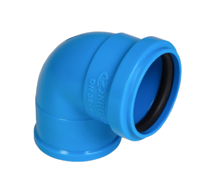 Joelho 90º Azul com Anel de Vedação